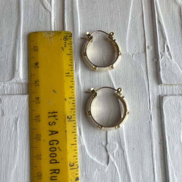 Vintage earrings, Blue Crystal & Beige Rhinestone pierced earring sets, 2 sets - Picture 12 of 15